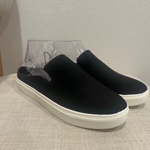 Dr Scholls Sz 9 Essential Collection Black Suede Slip Mule Sneakers NIB RETURN